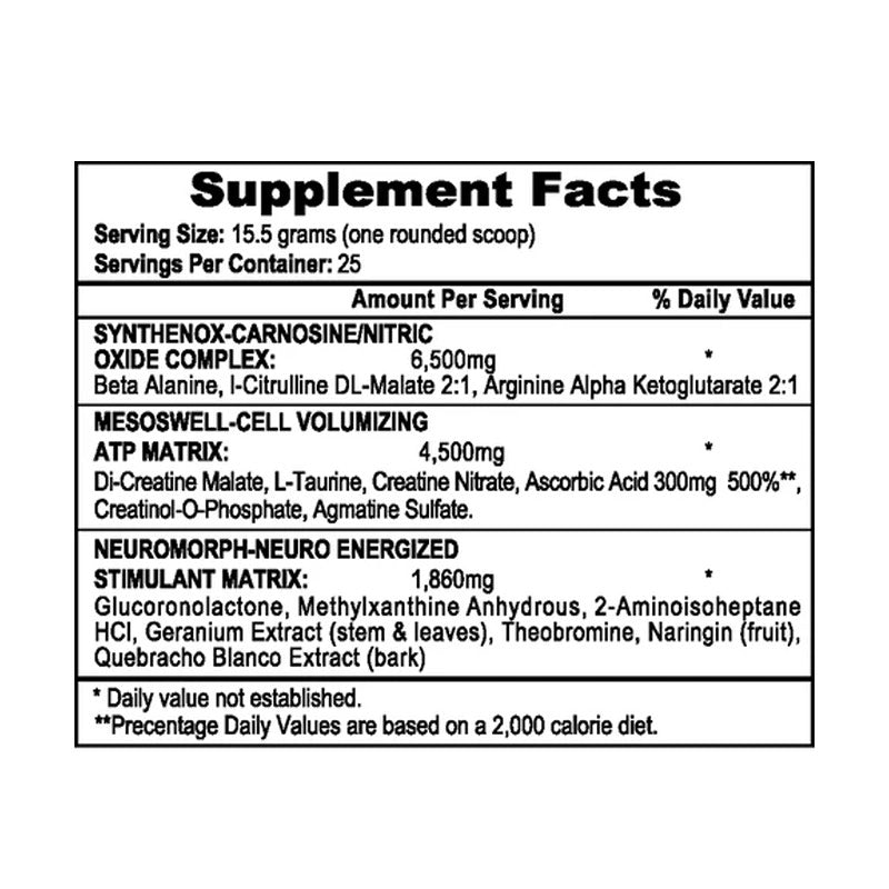 APS MESOMORPH ULTIMATE PRE-WORKOUT COMPLEX, STRAWBERRY KIWI AROMA