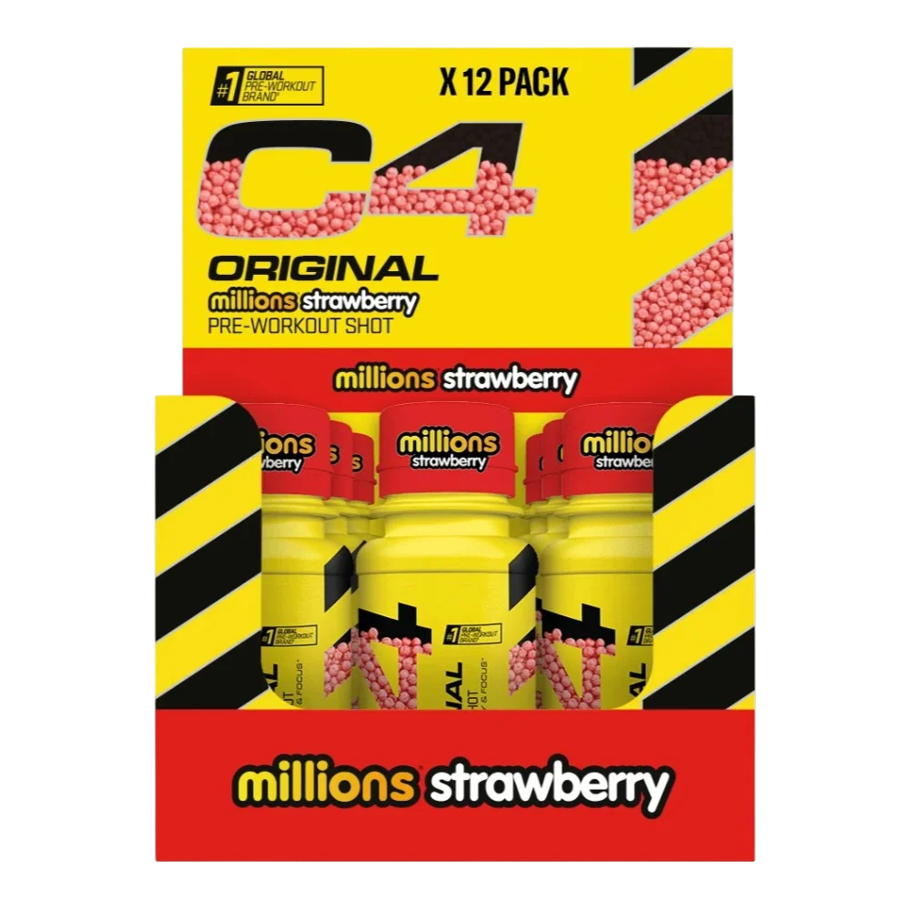 C4 ORIGINAL PRE-WORKOUT SHOT STRAWBERRY 12 PACK