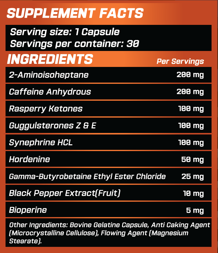 GRIMLABS SHREDDER THERMOGENIC FAT BURNER 30 CAPSULES