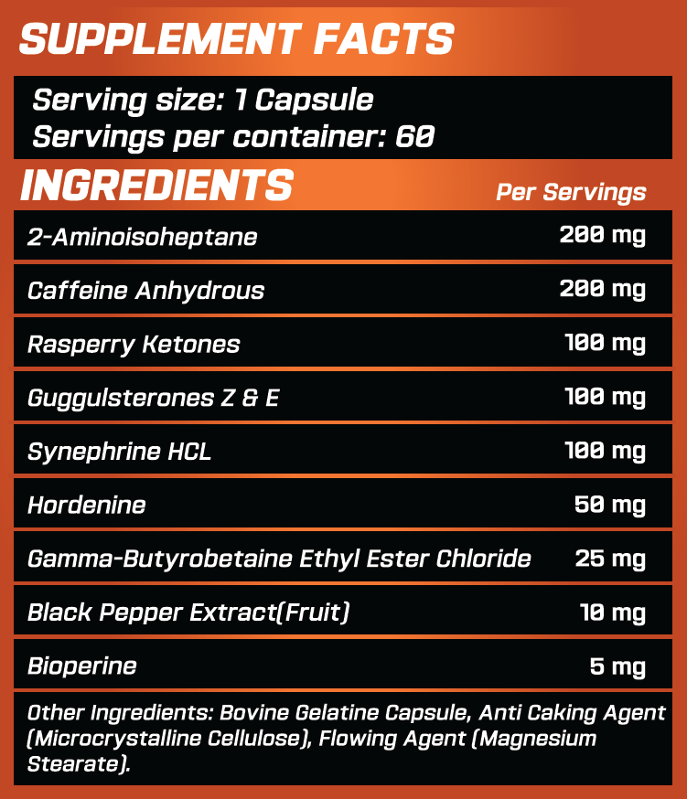 GRIMLABS SHREDDER THERMOGENIC FAT BURNER 60 CAPSULES