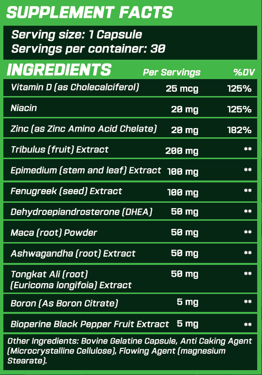 GRIMLABS SINISTER TESTO BOOSTER 30 CAPSULES