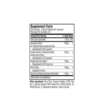 MuscleTech Alpha Test Tribulus + Fenugreek + testo booster 120 Capsules