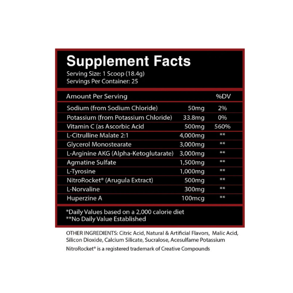 CENTURION LABZ BLOOD RUSH PUMP PREWORKOUT (HUPERZINE + AGMATINE SULFATE)