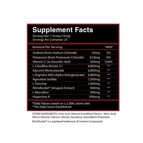 CENTURION LABZ BLOOD RUSH PUMP PREWORKOUT (HUPERZINE + AGMATINE SULFATE)
