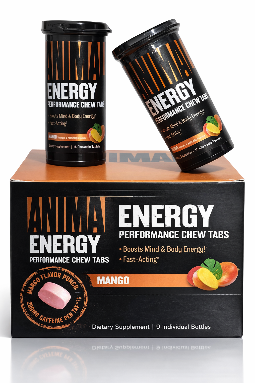 UNIVERSAL NUTRITION ANIMAL Energy Preworkout Boosts MIND 16 Chews x 9 bottle