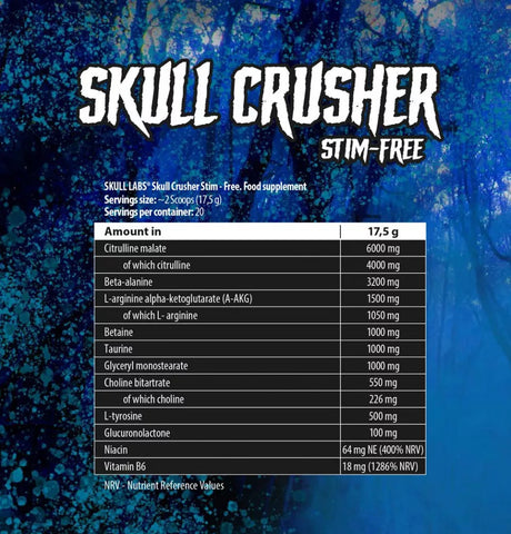 Skull Labs Skull Crusher Stim-Free Pump Preworkout 350 g - 40 Servis