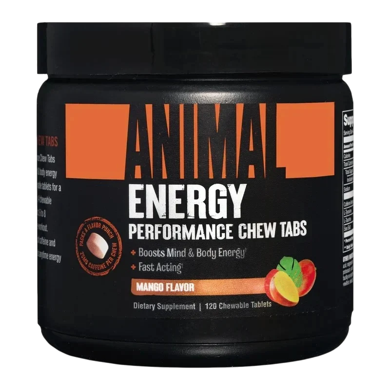 Unıversal Anımal Energy 120 Cheweable Tablets Mango Flavor