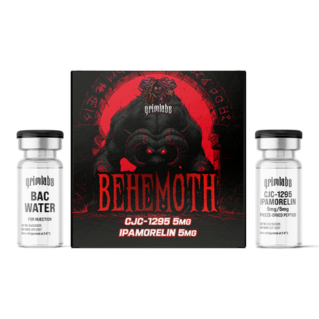 BEHEMOTH - CJC 1295 5mg, IPAMORELIN 5mg & BACTERIOSTATIC WATER