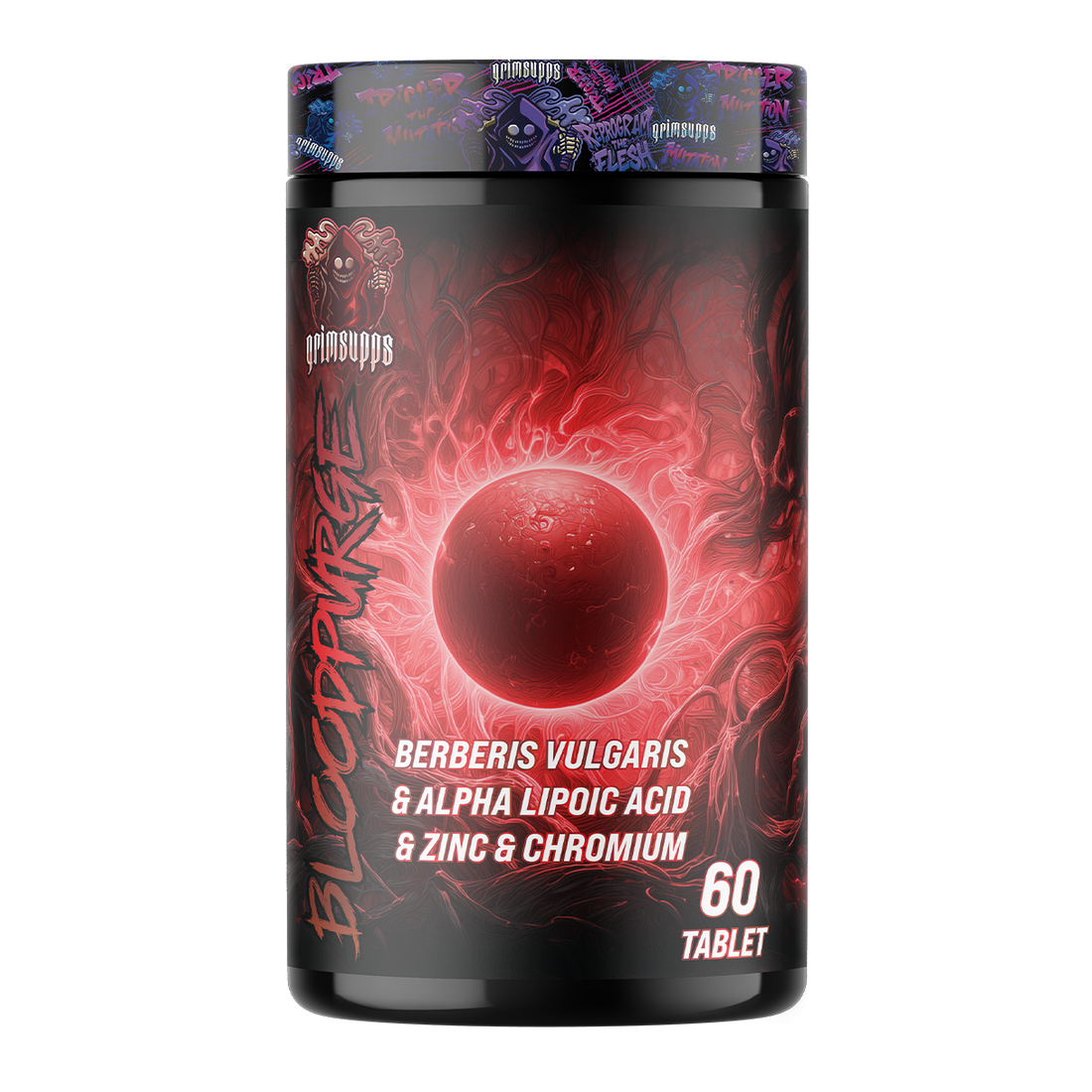 GRIMSUPPS BLOODPURE - BERBERIN BERBERIS VULGARIS & ALPHA LIPOIC ACID & ZINC & CHROMIUM 60 TABLETS