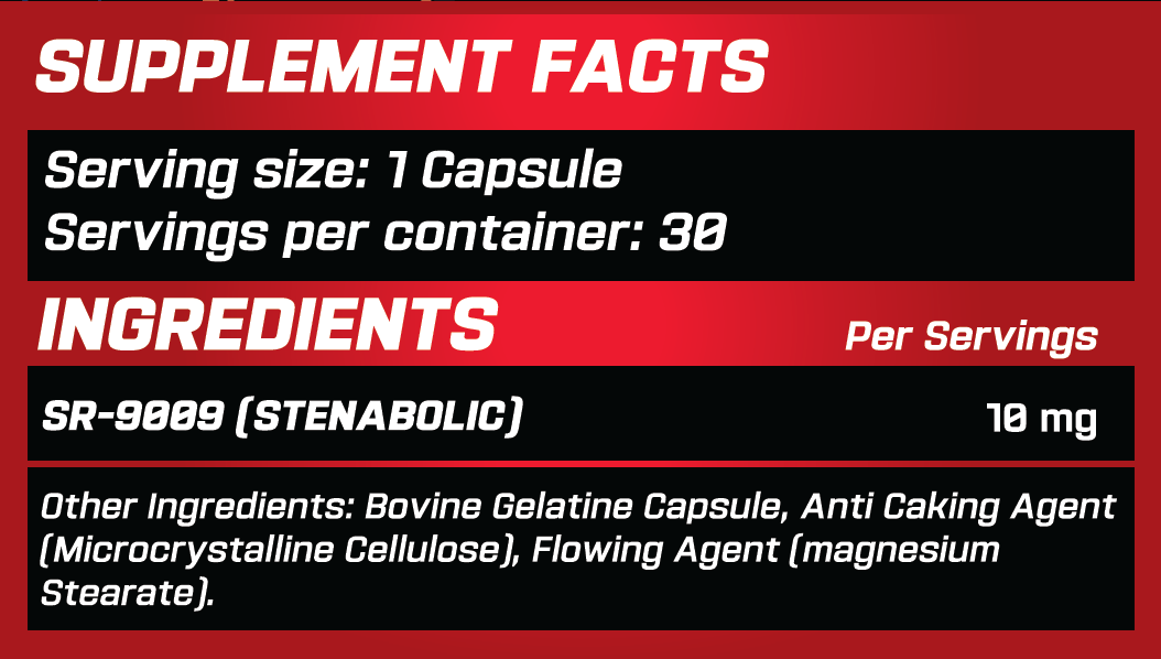 GRIMLABS BLOODLUST SR-9009 STENABOLIC 30 CAPSULES