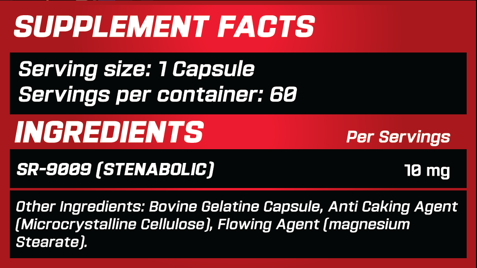 GRIMLABS BLOODLUST SR-9009 STENABOLIC 60 CAPSULES