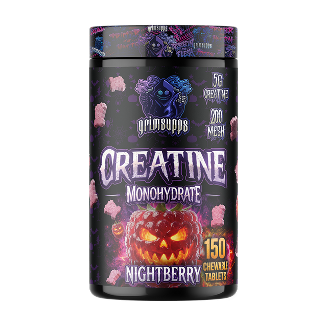 GRIMSUPPS CREATINE MONOHYDRATE NIGHTBERRY FLAVOR 150 CHEWABLE TABLETS