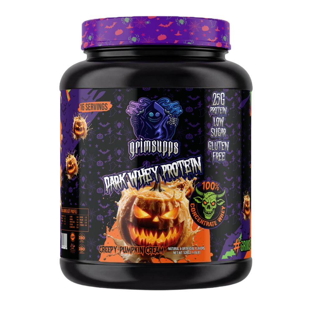 GRIMSUPPS DARK WHEY PUMPKIN FLAVOR PROTEIN 16 SERVINGS