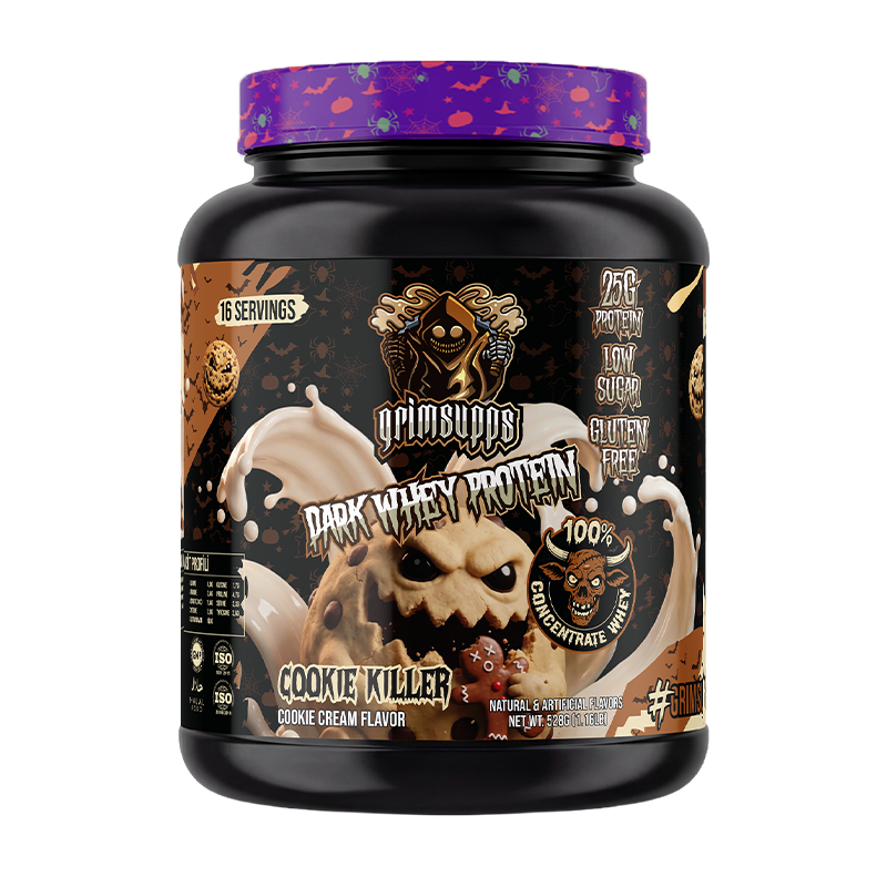 GRIMSUPPS DARK WHEY PUMPKIN FLAVOR PROTEIN 16 SERVINGS COOKIE CREAM FLAVOR