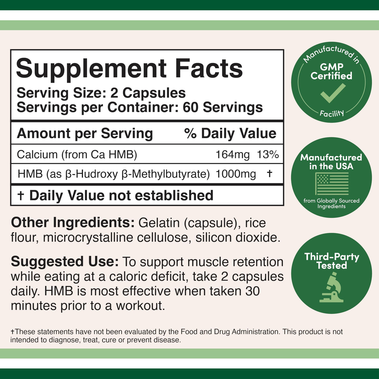 DOUBLE WOOD HMB 1000mg 120 Capsules