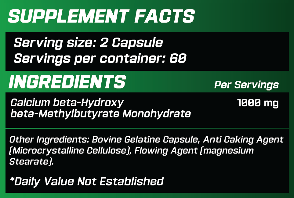 GRIMLABS HMB 1000MG 60 CAPSULES