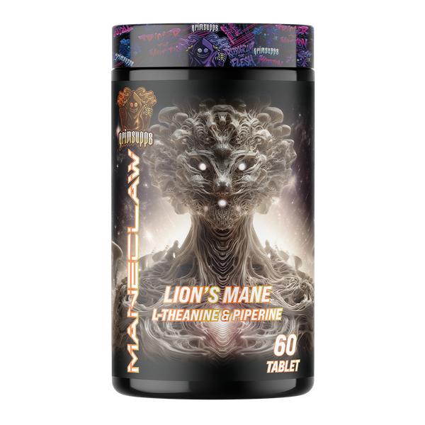 GRIMSUPPS MANECLAW LION'S MANE L-THEANINE & PIPERINE 60 TABLETS