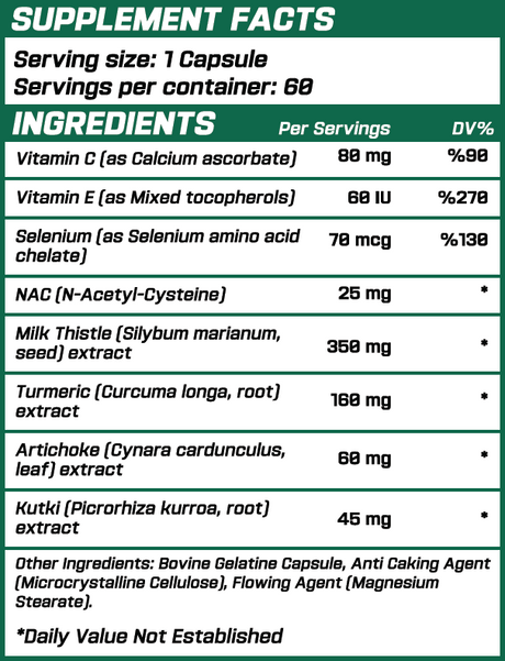 GRIMLABS KARACİĞER DETOKSU- LIVER DTOX (KARACİĞER KORUYUCU) 60 CAPSULES