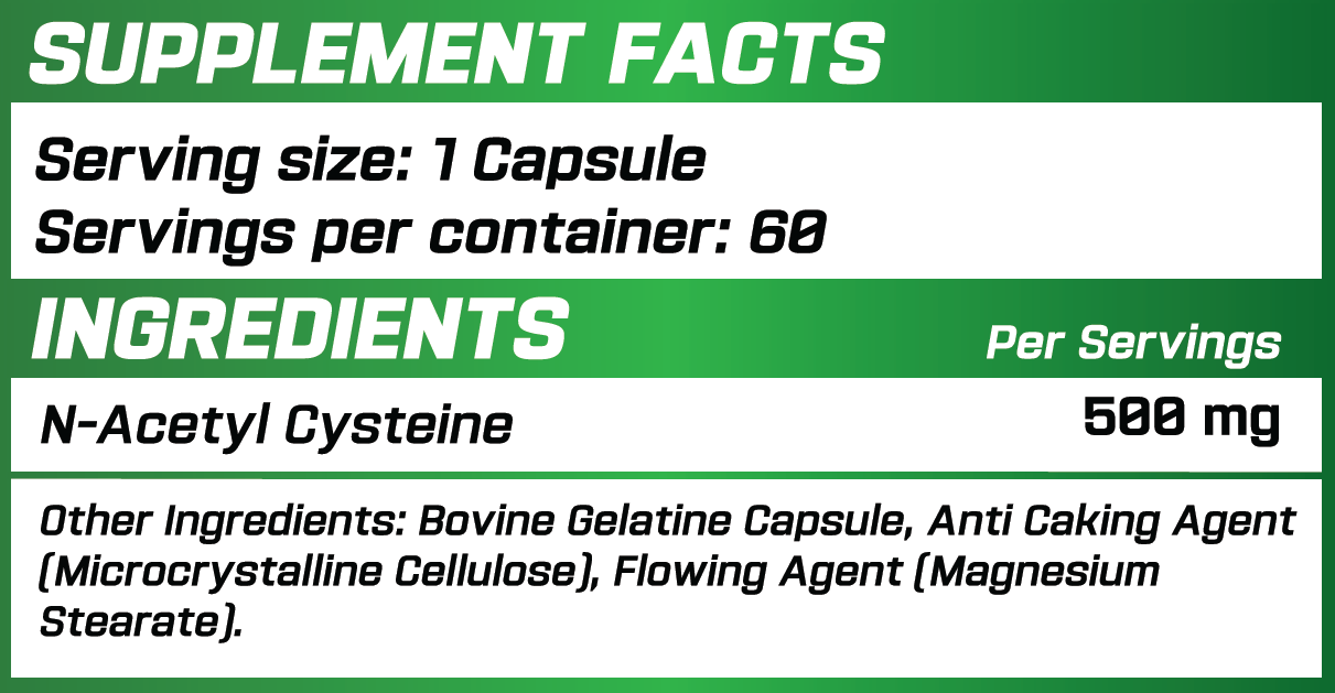 GRIMLABS NAC (N-ACETYL CYSTEINE) KARACİĞER KORUYUCU 500MG 60 CAPSULES