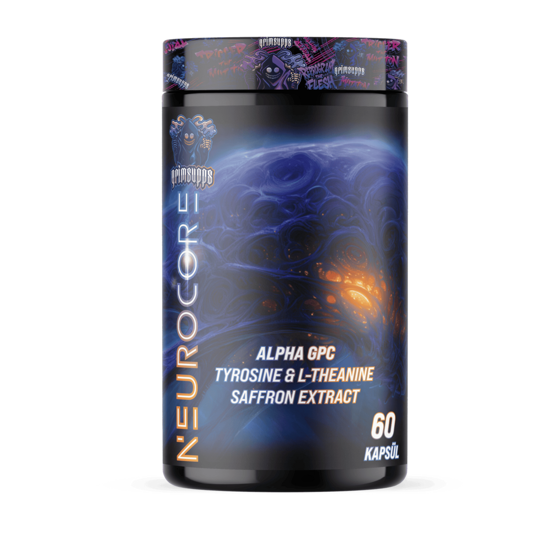 GRIMSUPPS NEUROCORE NOOTROPIK ALPHA GPC & TIROZIN 60 CAPSULES