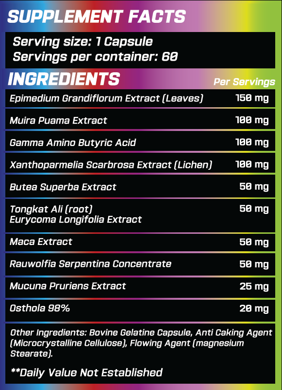 GRIMLABS PORNSTAR EXTREME SEXUAL ENHANCER 60 CAPSULES