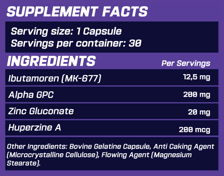 GRIMLABS RUTHLESS MK-677 12.5 mg 30 CAPSULES