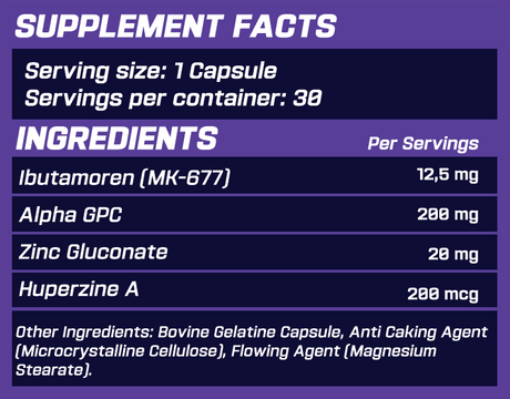 GRIMLABS RUTHLESS MK-677 12.5 mg 30 CAPSULES