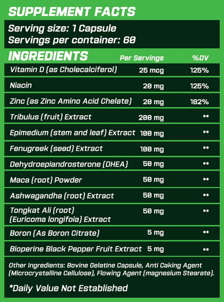GRIMLABS SINISTER TESTO BOOSTER 60 CAPSULES