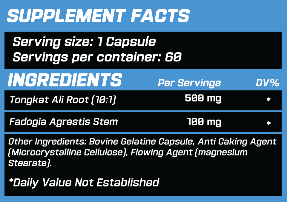 GRIMLABS TONGKAT ALI 500MG 60 CAPSULES